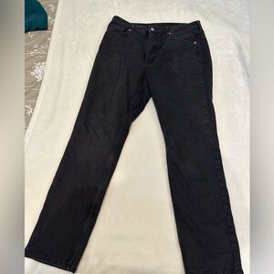 H&M dark wash vintage straight leg high waist jeans size 12